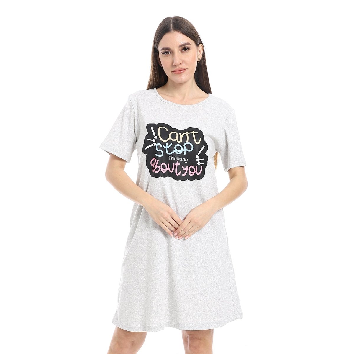 Shirt Sleep Women's Elegant With Sleeves Short 100 Cotton