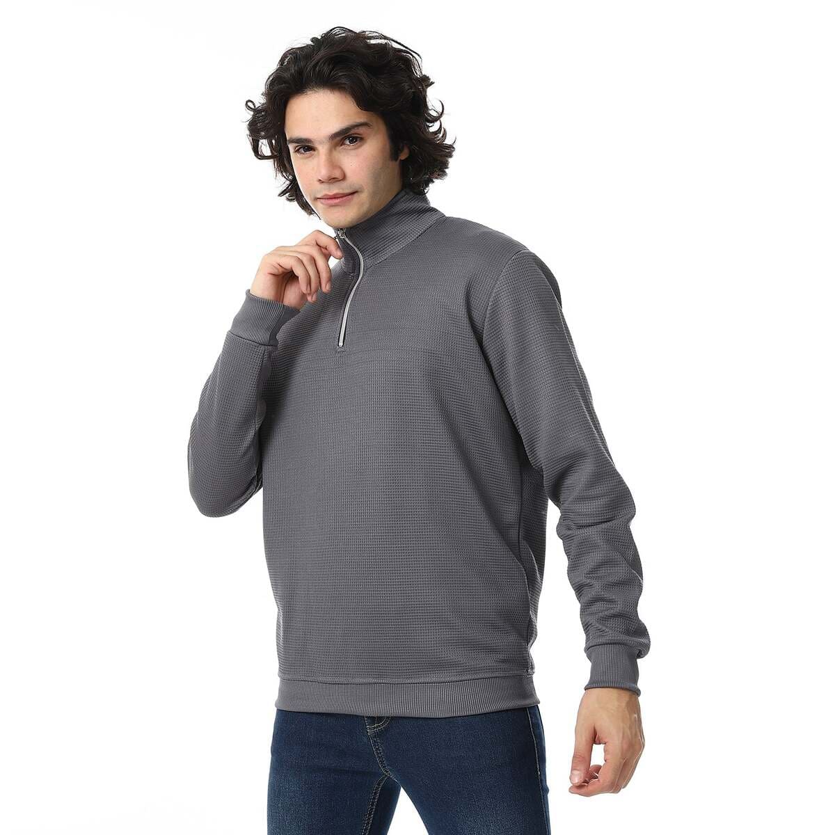 Sweatshirt Shirt Woven Zip