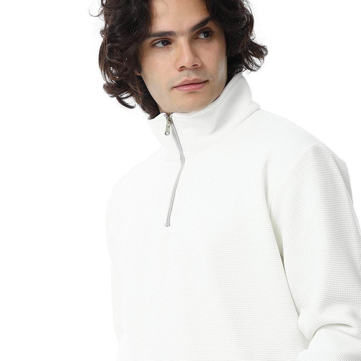 Sweatshirt Shirt Woven Zip