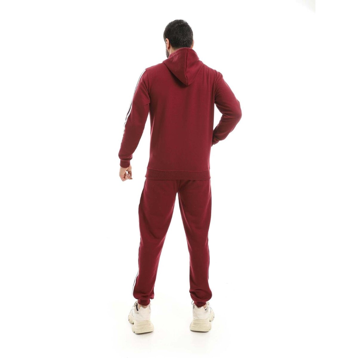 Hoodie Men's Zip With Pants Fabric Cotton Comfortable
