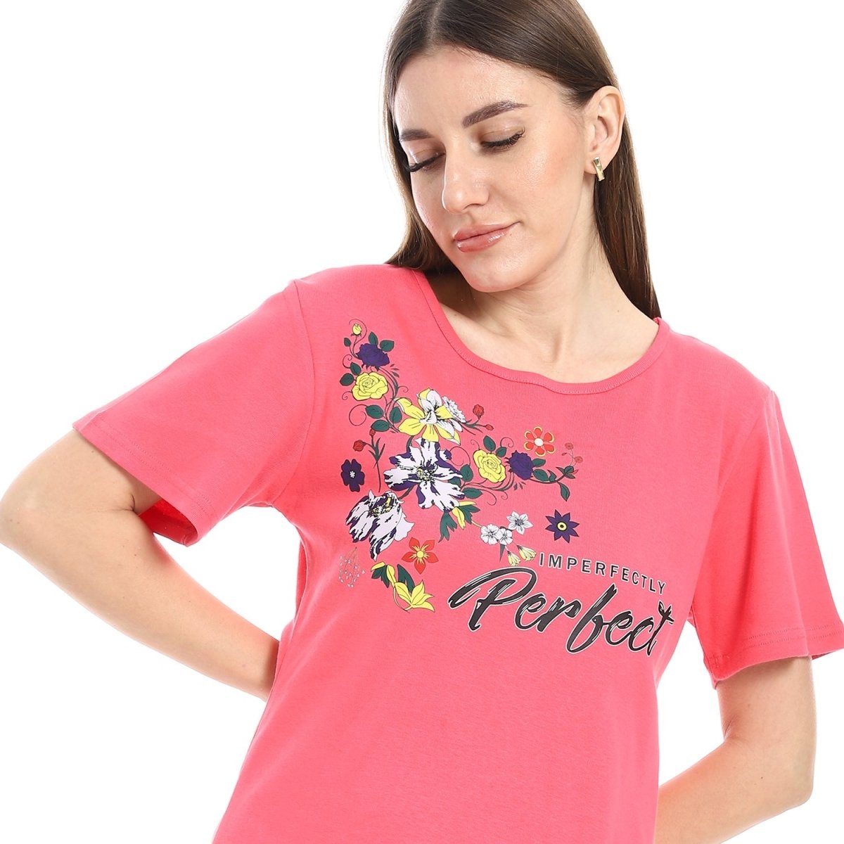 Shirt Sleep Women's Comfortable With Sleeves Short 100 Cotton