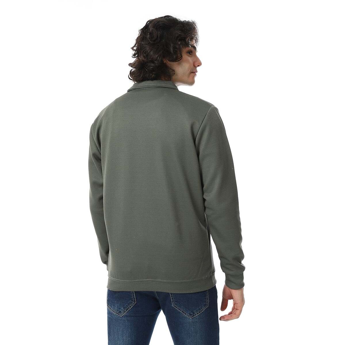Sweatshirt Shirt Woven Zip