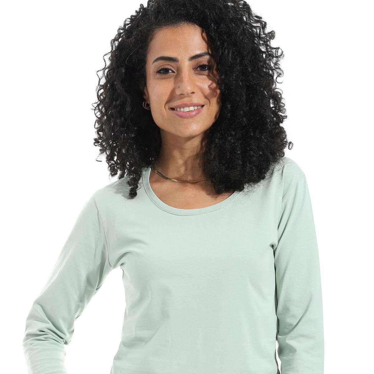 Blouse Women's Lycra With Sleeves Long Neck Wide