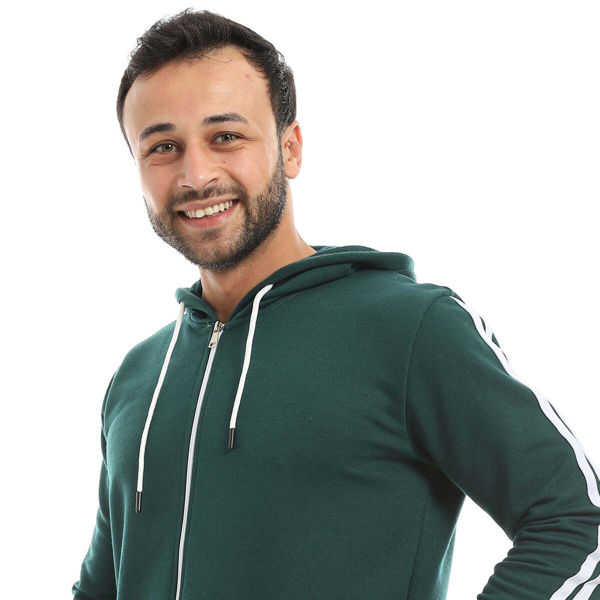 Hoodie Men's Zip With Pants Fabric Cotton Comfortable