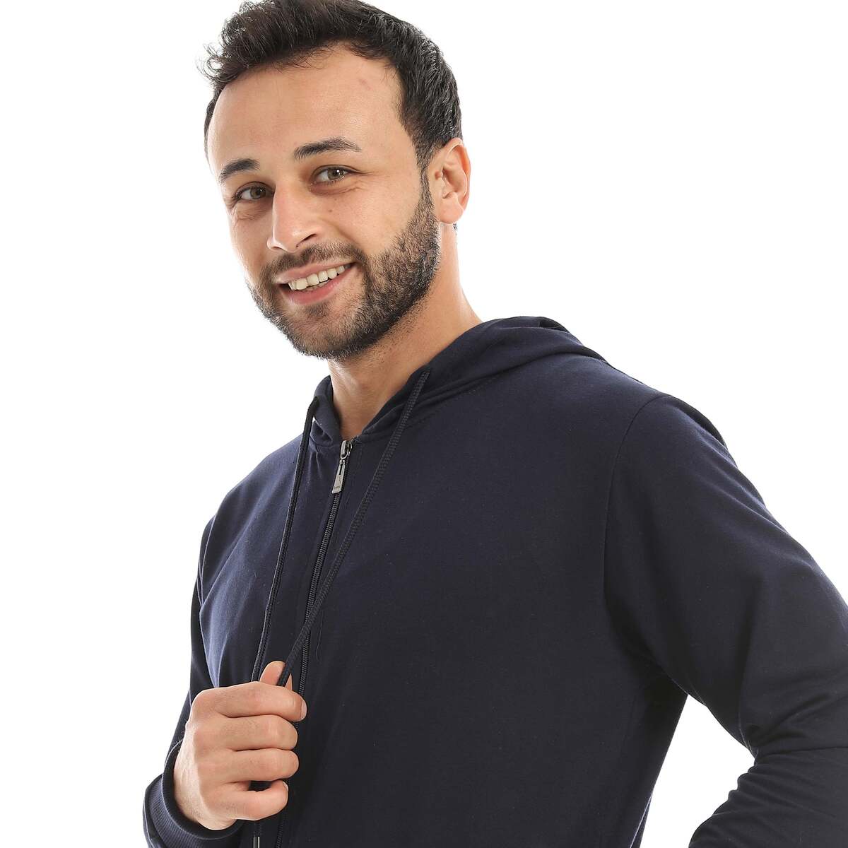 Sweatshirt Shirt Men's Zip Cover Head Fabric Cotton Comfortable