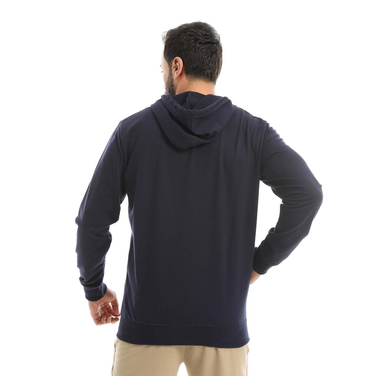 Sweatshirt Shirt Men's Zip Cover Head Fabric Cotton Comfortable