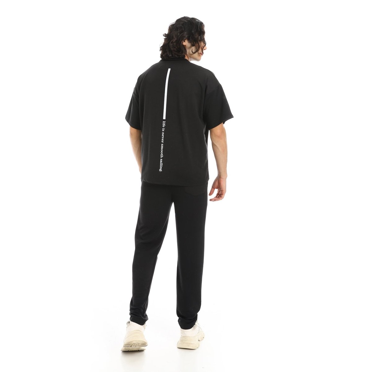 Set Men's T-Shirt Pants Printed From Back