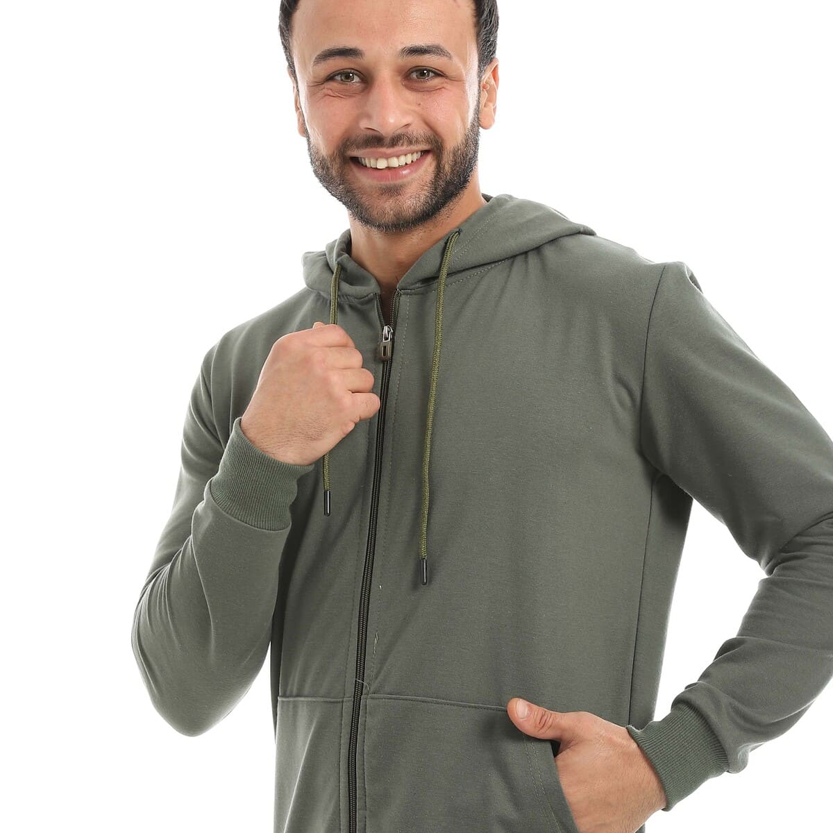 Sweatshirt Shirt Men's Zip Cover Head Fabric Cotton Comfortable