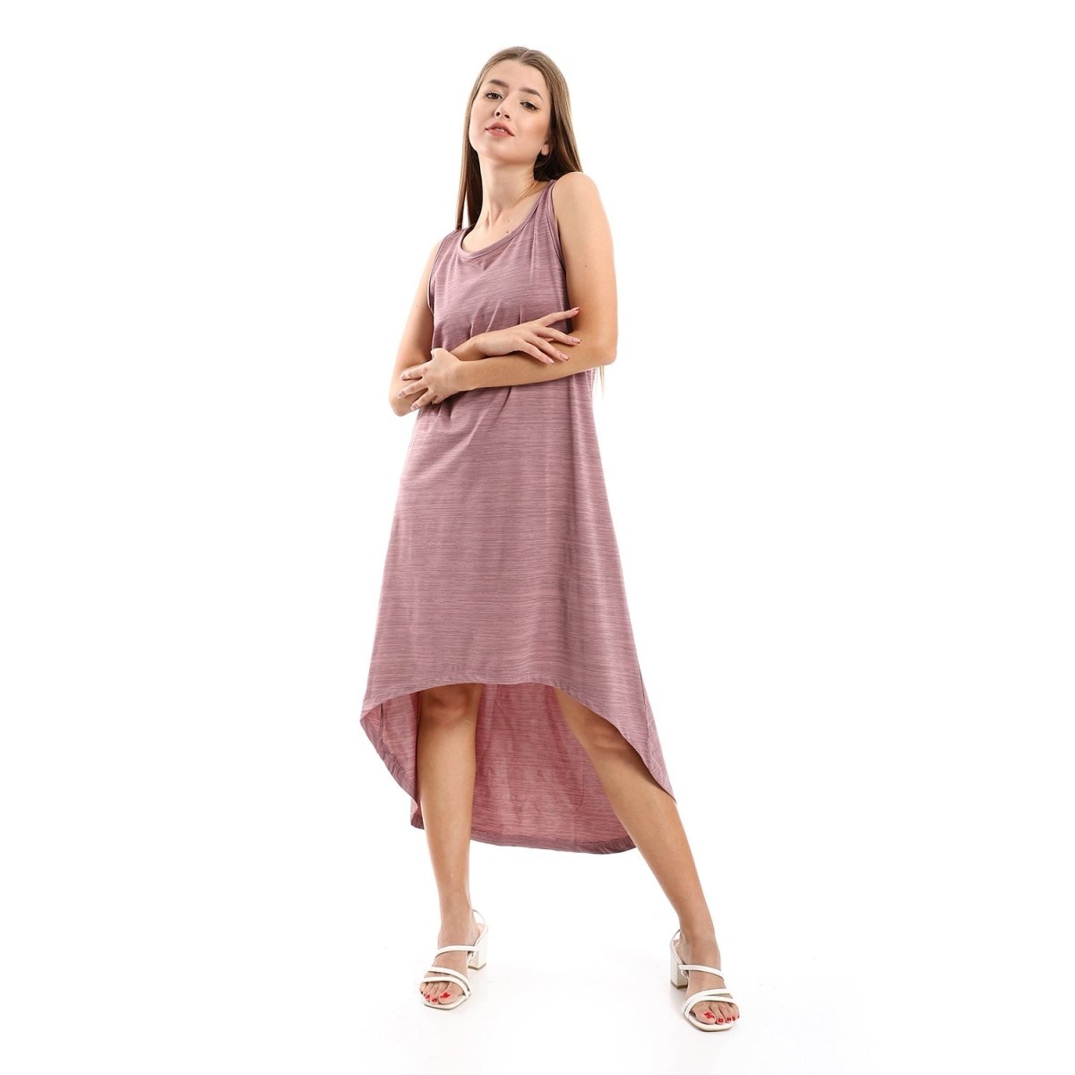 Dress Casual Women's Without Sleeves With Pattern Plain