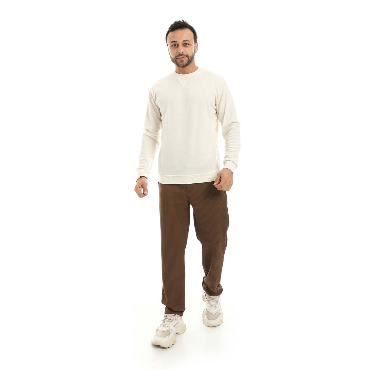 Pajamas Men's Neckline Round Pants From Cotton Premium