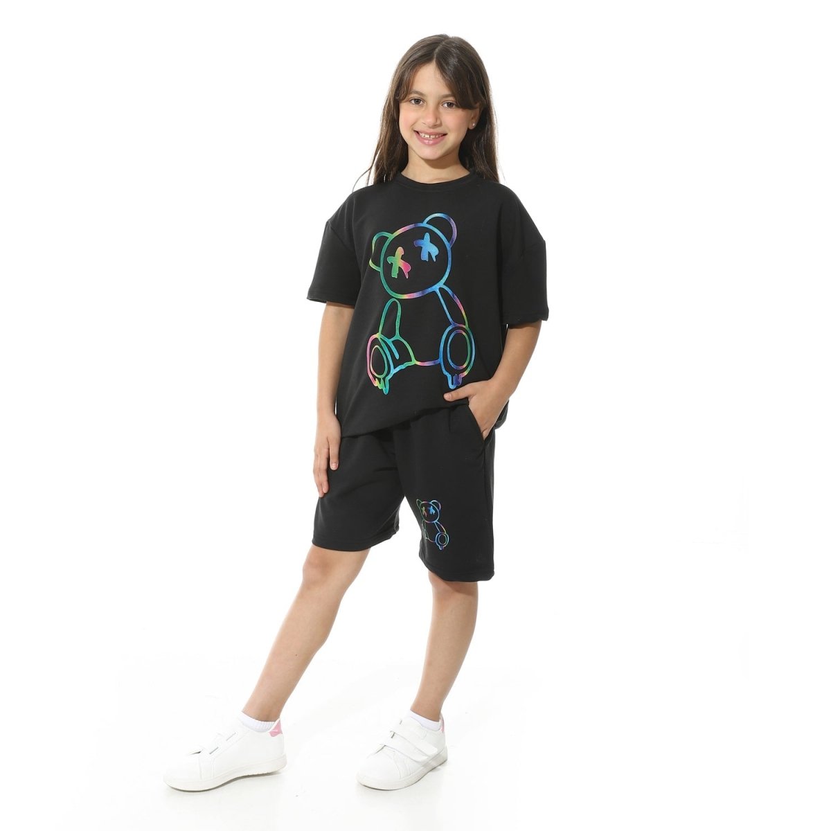 Set Pajamas Kids Summer Print Casual From Front Unisex