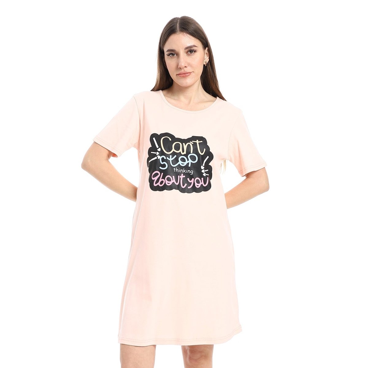Shirt Sleep Women's Elegant With Sleeves Short 100 Cotton