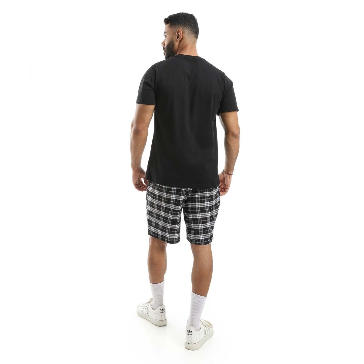 Set Pajamas Cotton 100 Men's Special Collar On Shape Letter V