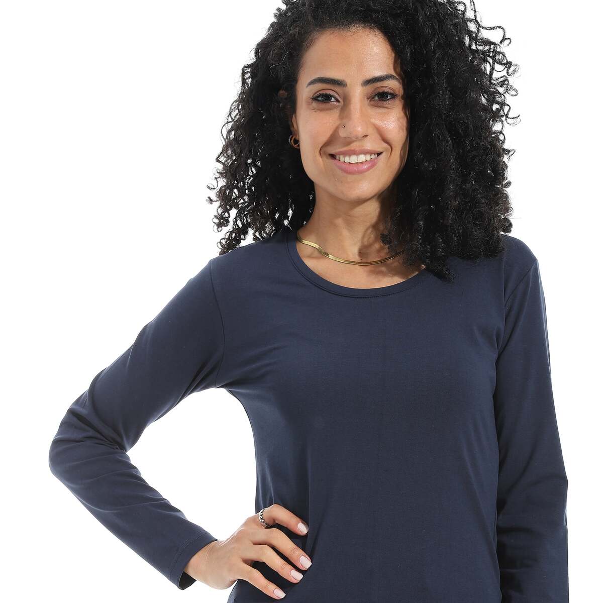 Blouse Women's Lycra With Sleeves Long Neck Wide