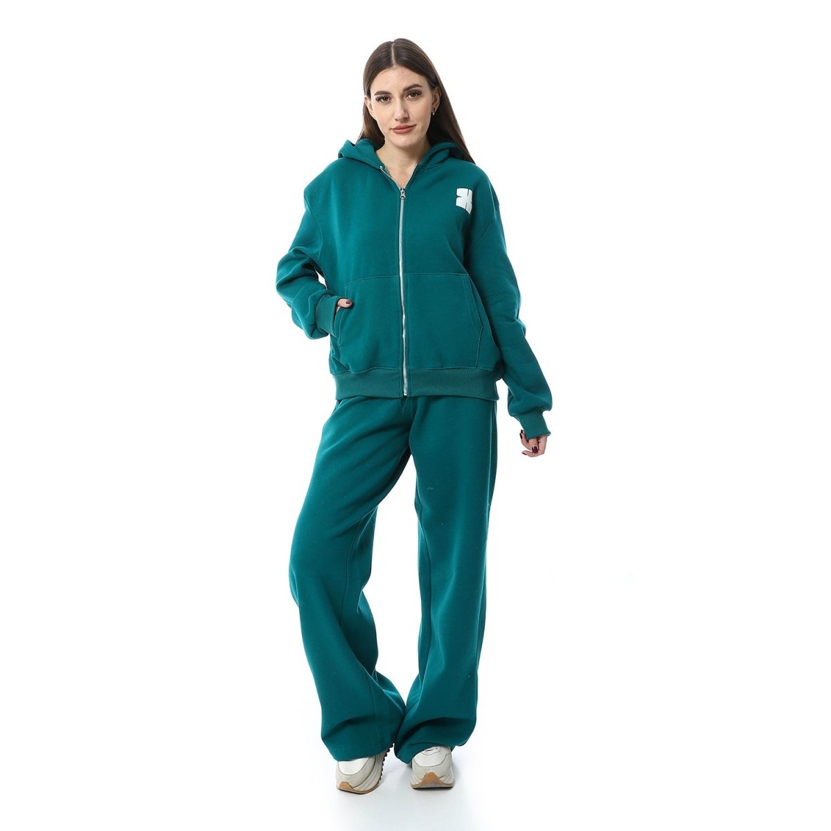 Set Hoodie Women's Zip Pants Comfortable