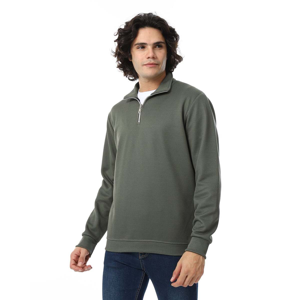 Sweatshirt Shirt Woven Zip