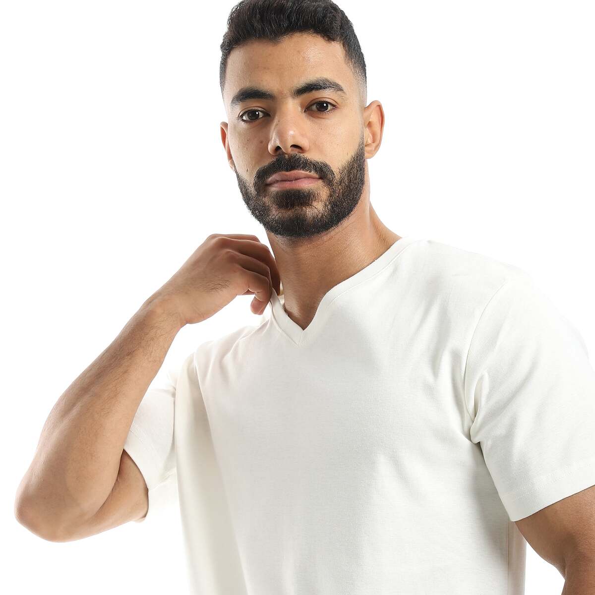 T-Shirt Men's Plain With Sleeves On V