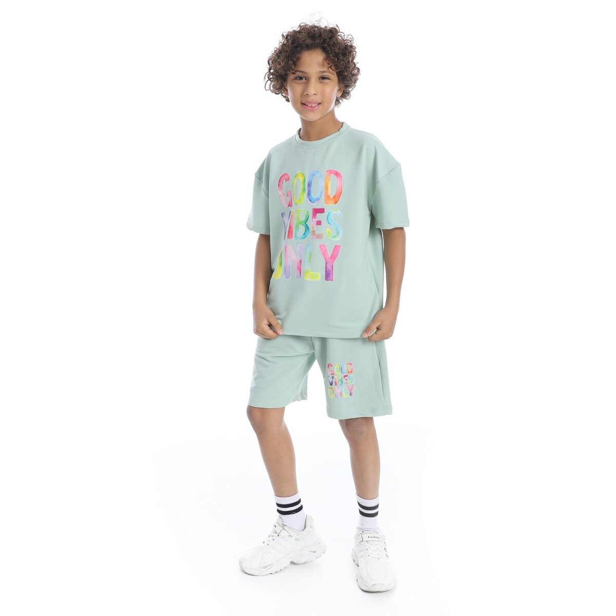 Set Pajamas Kids Summer Printed Unique From Front Unisex