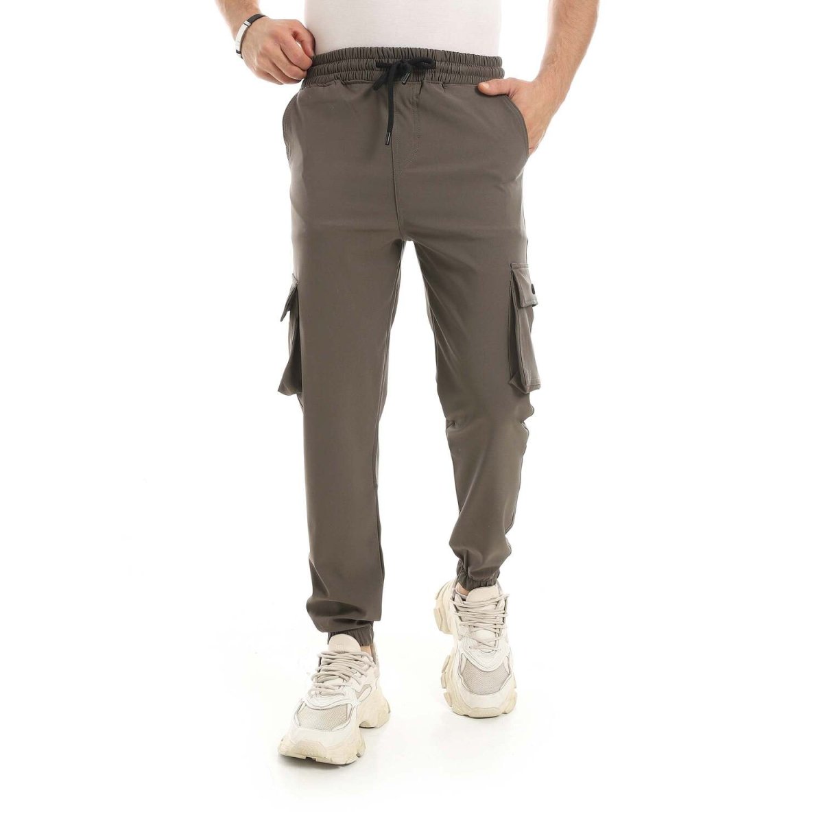 Pants Sport Men's Pockets Side Fabric Cotton