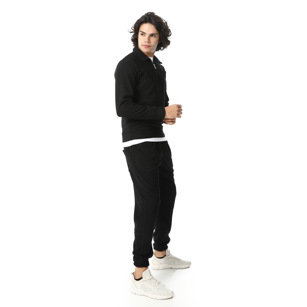 Set Sport Casual Neckline Zip