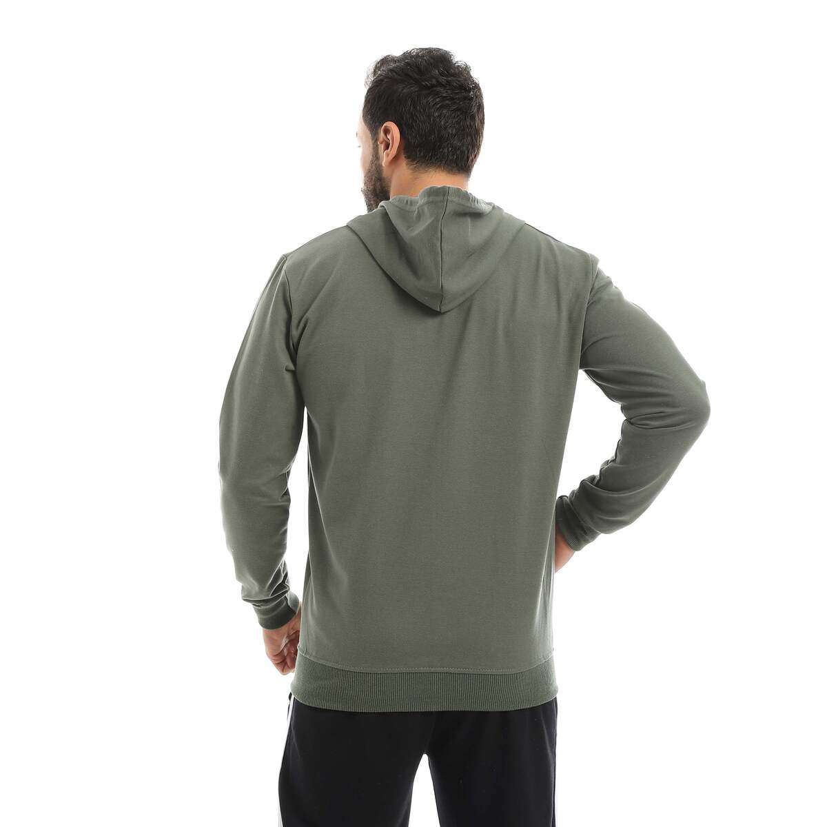 Sweatshirt Shirt Men's Zip Cover Head Fabric Cotton Comfortable