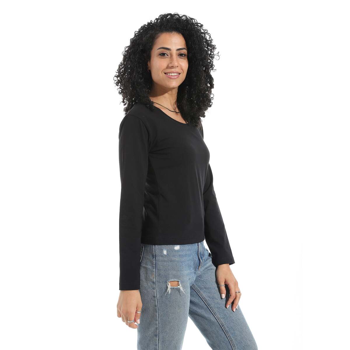 Blouse Women's Lycra With Sleeves Long Neck Wide