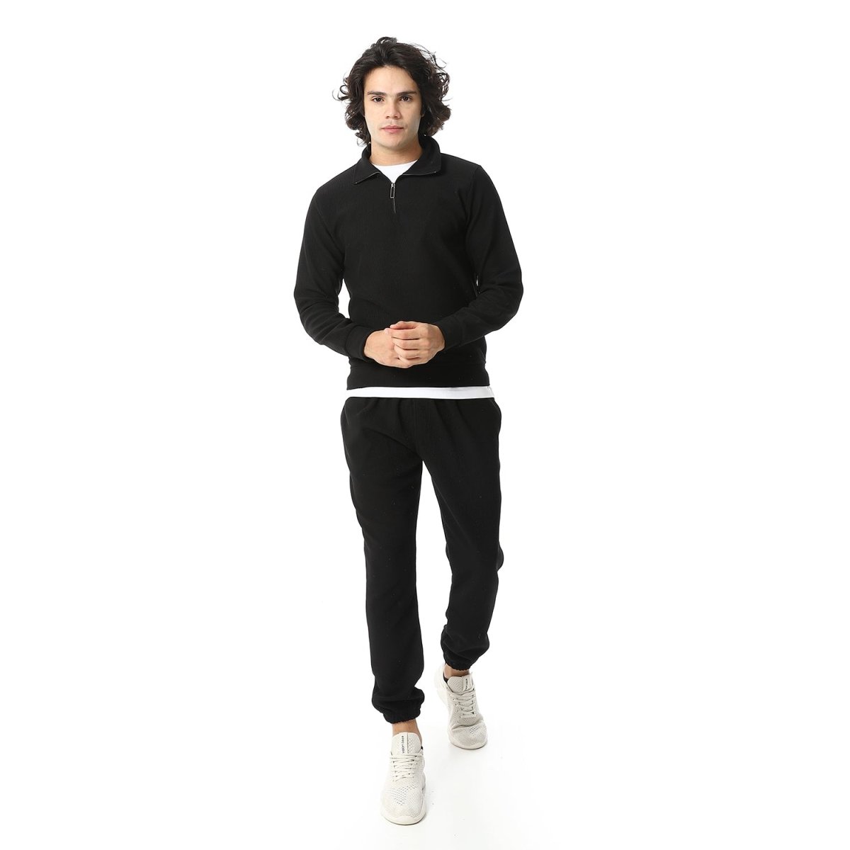 Set Sport Casual Neckline Zip