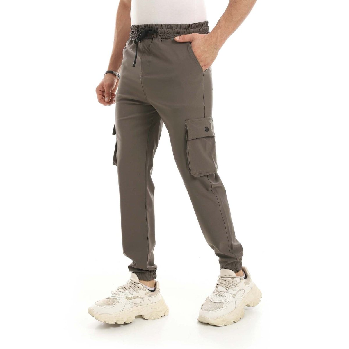 Pants Sport Men's Pockets Side Fabric Cotton