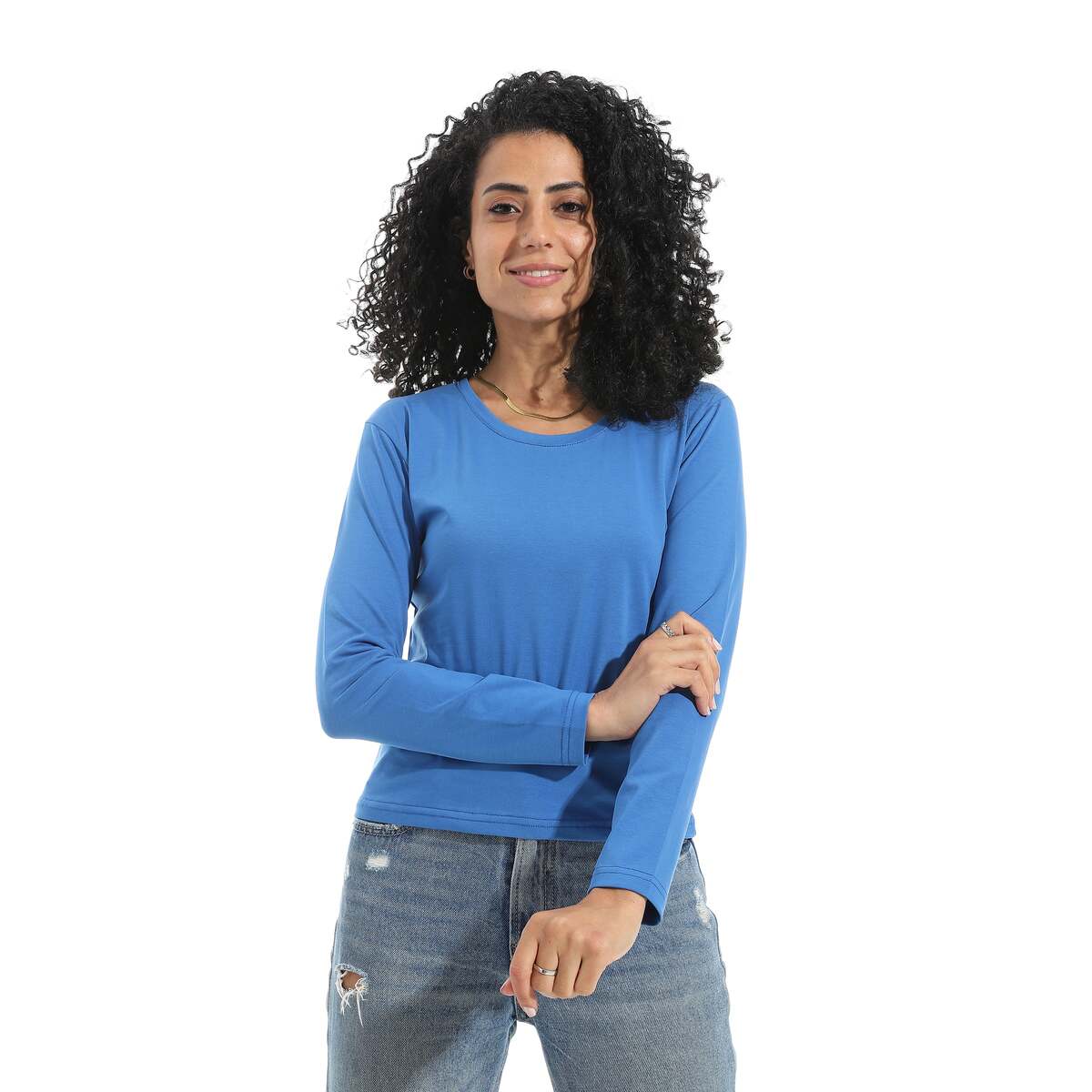 Blouse Women's Lycra With Sleeves Long Neck Wide