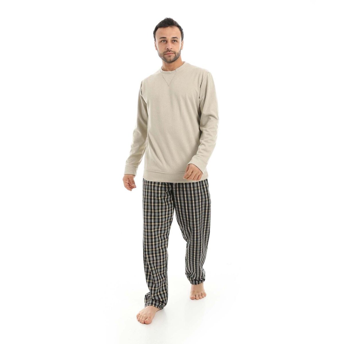 Pajamas Men's Neck Pants