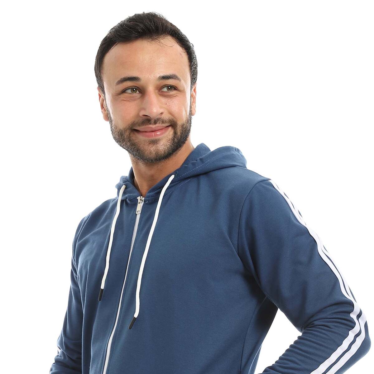 Hoodie Men's Zip With Pants Fabric Cotton Comfortable