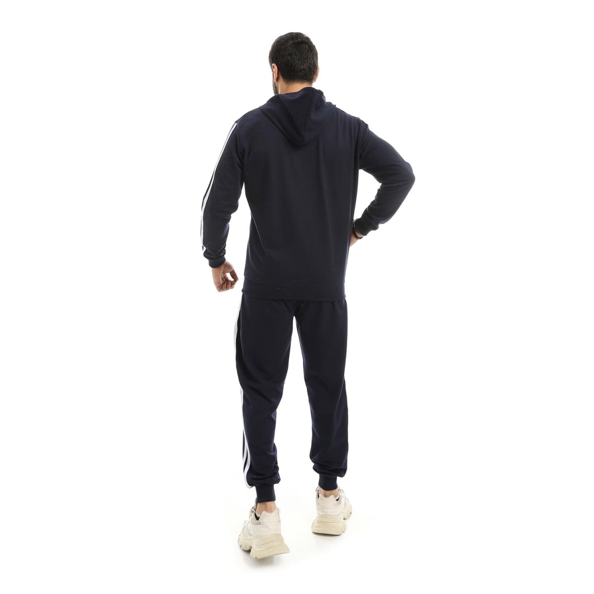 Hoodie Men's Zip With Pants Fabric Cotton Comfortable
