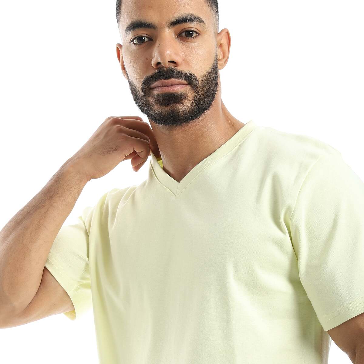 T-Shirt Men's Plain With Sleeves On V