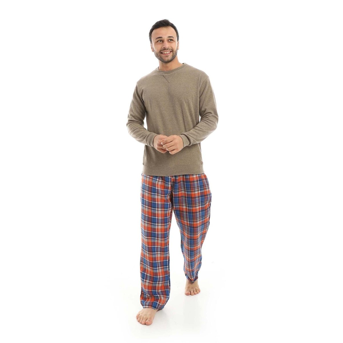 Pajamas Men's Neck Pants
