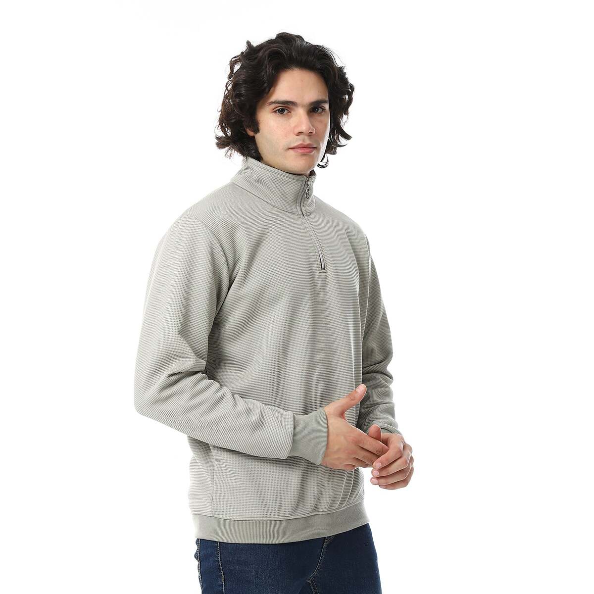 Sweatshirt Shirt Woven Zip