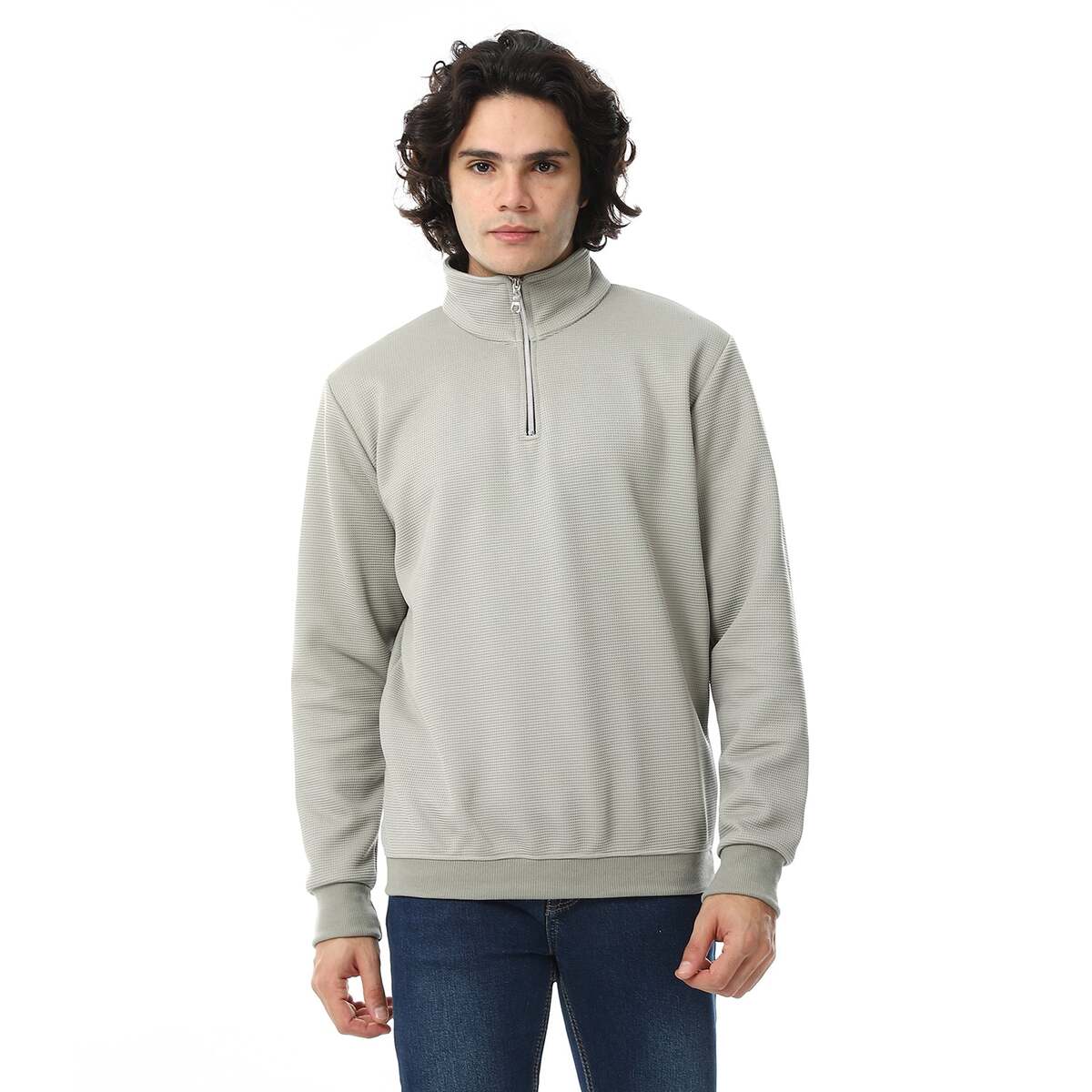 Sweatshirt Shirt Woven Zip