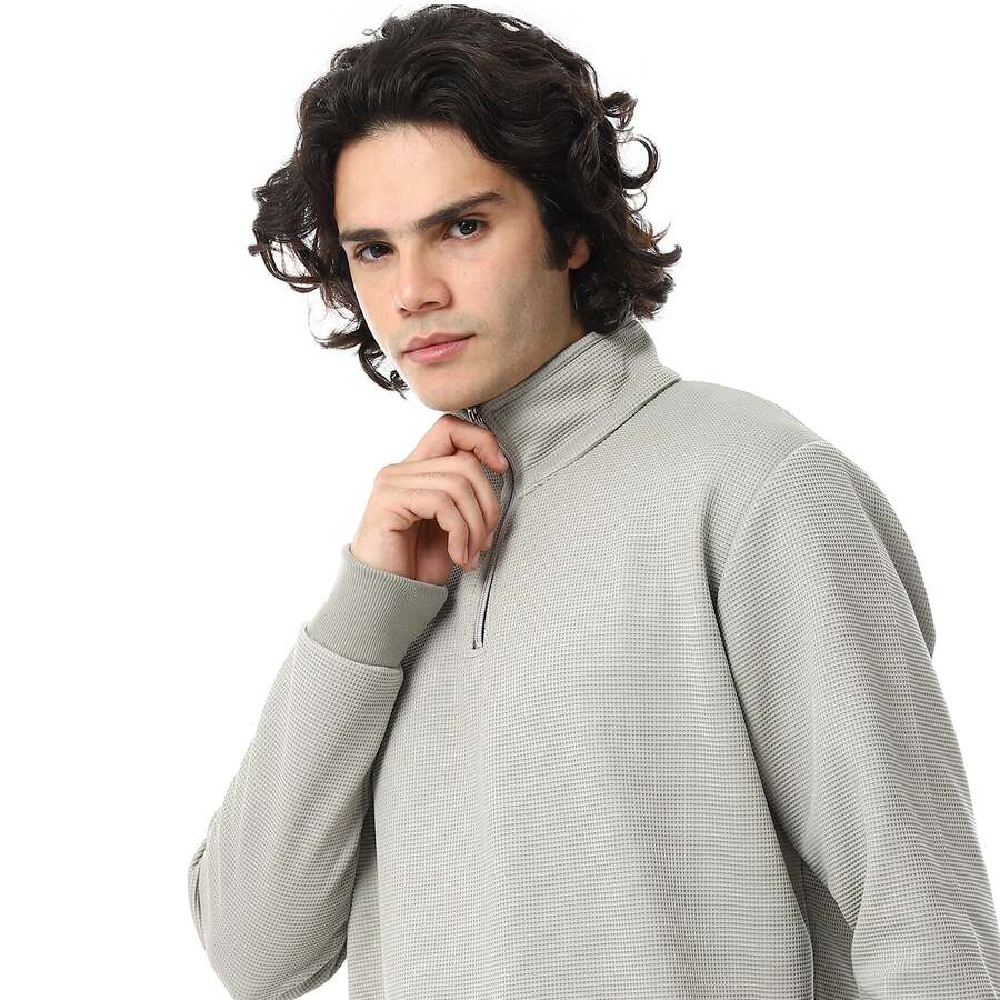 Sweatshirt Shirt Woven Zip