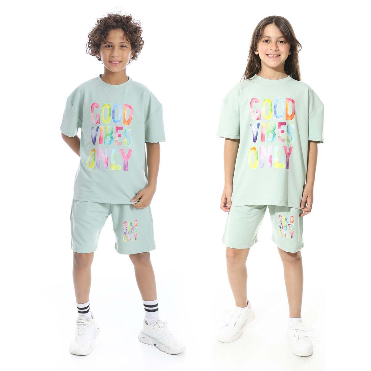 Set Pajamas Kids Summer Printed Unique From Front Unisex