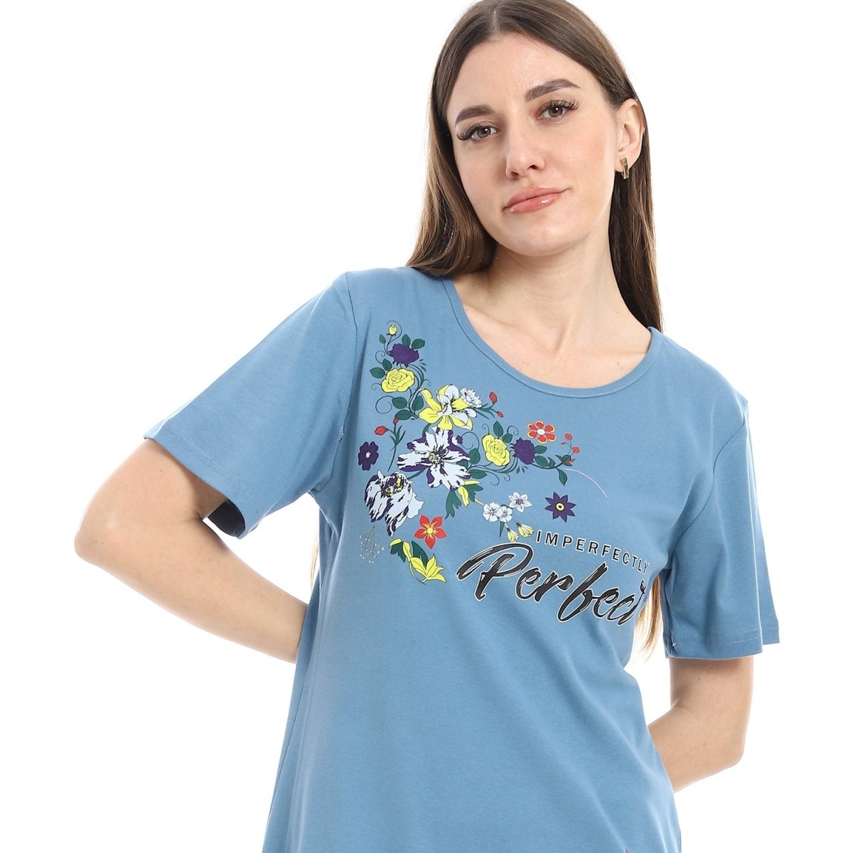 Shirt Sleep Women's Comfortable With Sleeves Short 100 Cotton