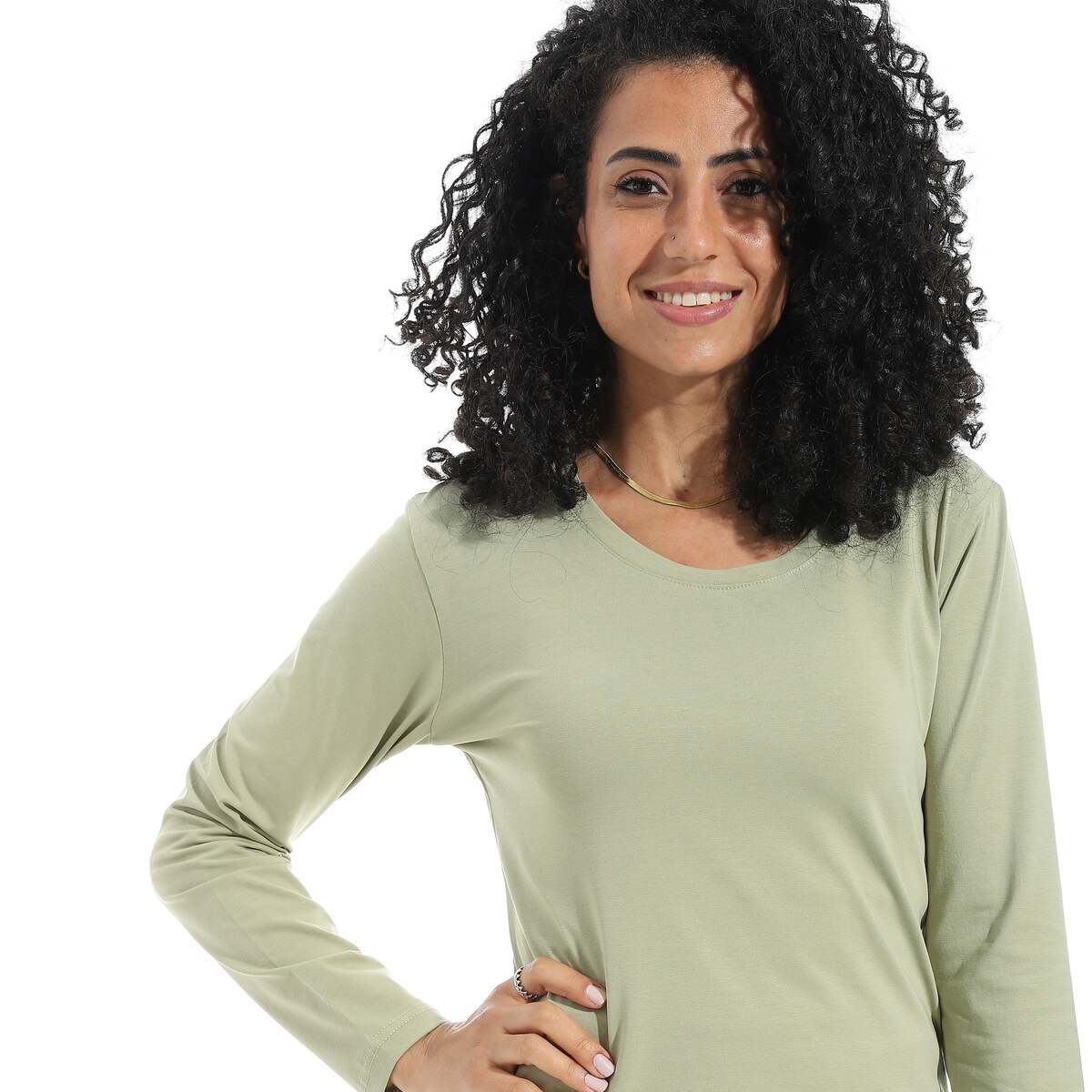 Blouse Women's Lycra With Sleeves Long Neck Wide