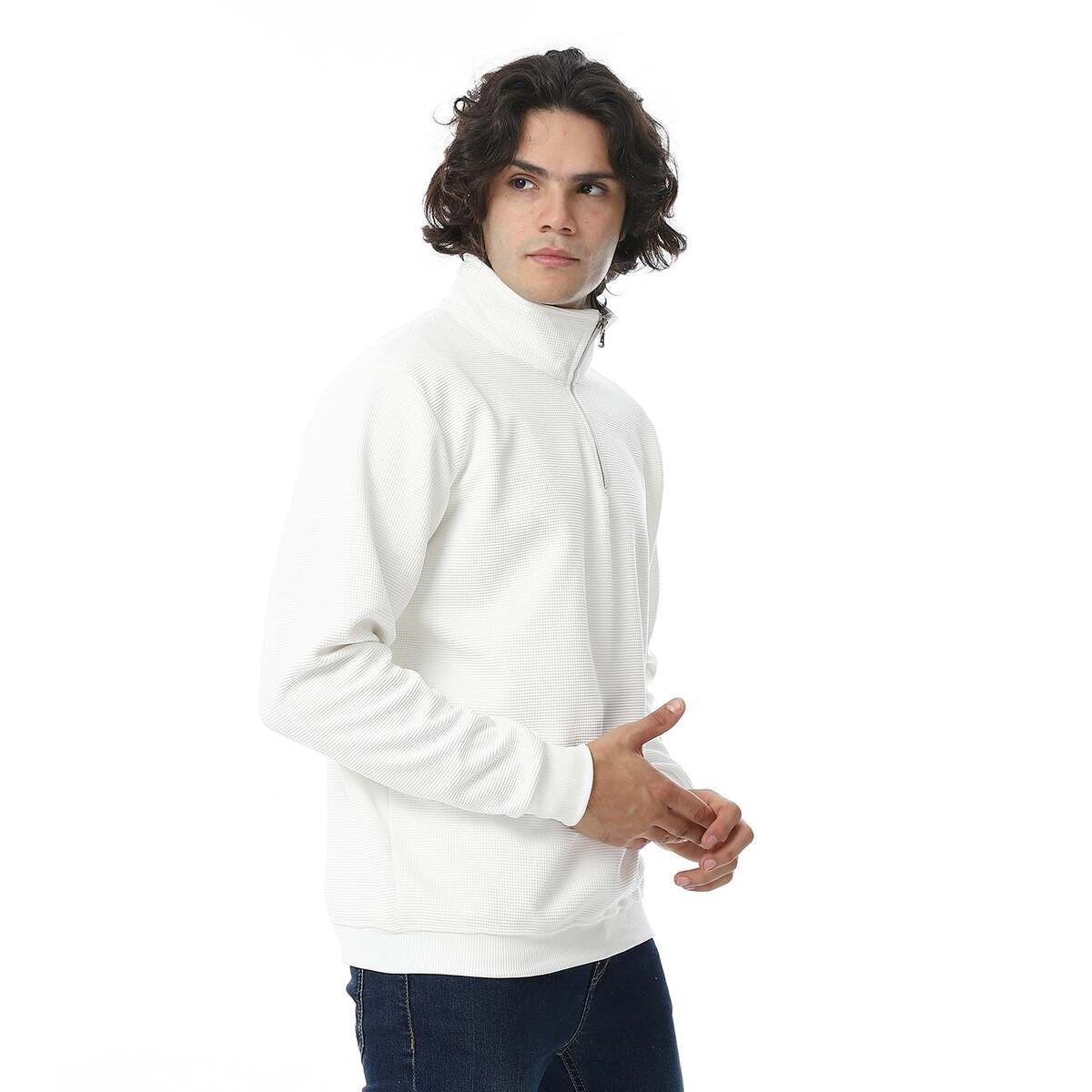 Sweatshirt Shirt Woven Zip
