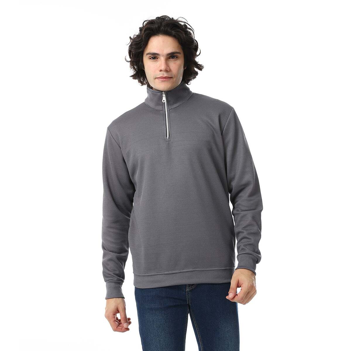 Sweatshirt Shirt Woven Zip