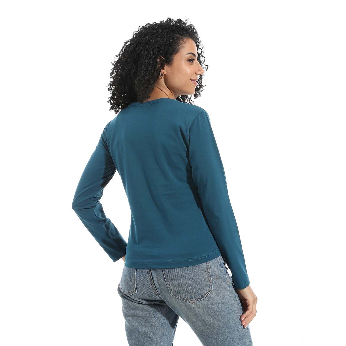 Blouse Women's Lycra With Sleeves Long Neck Wide