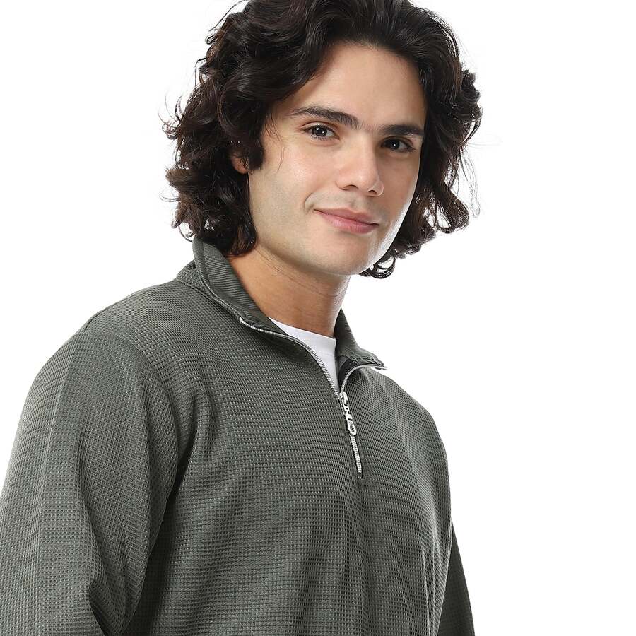 Sweatshirt Shirt Woven Zip