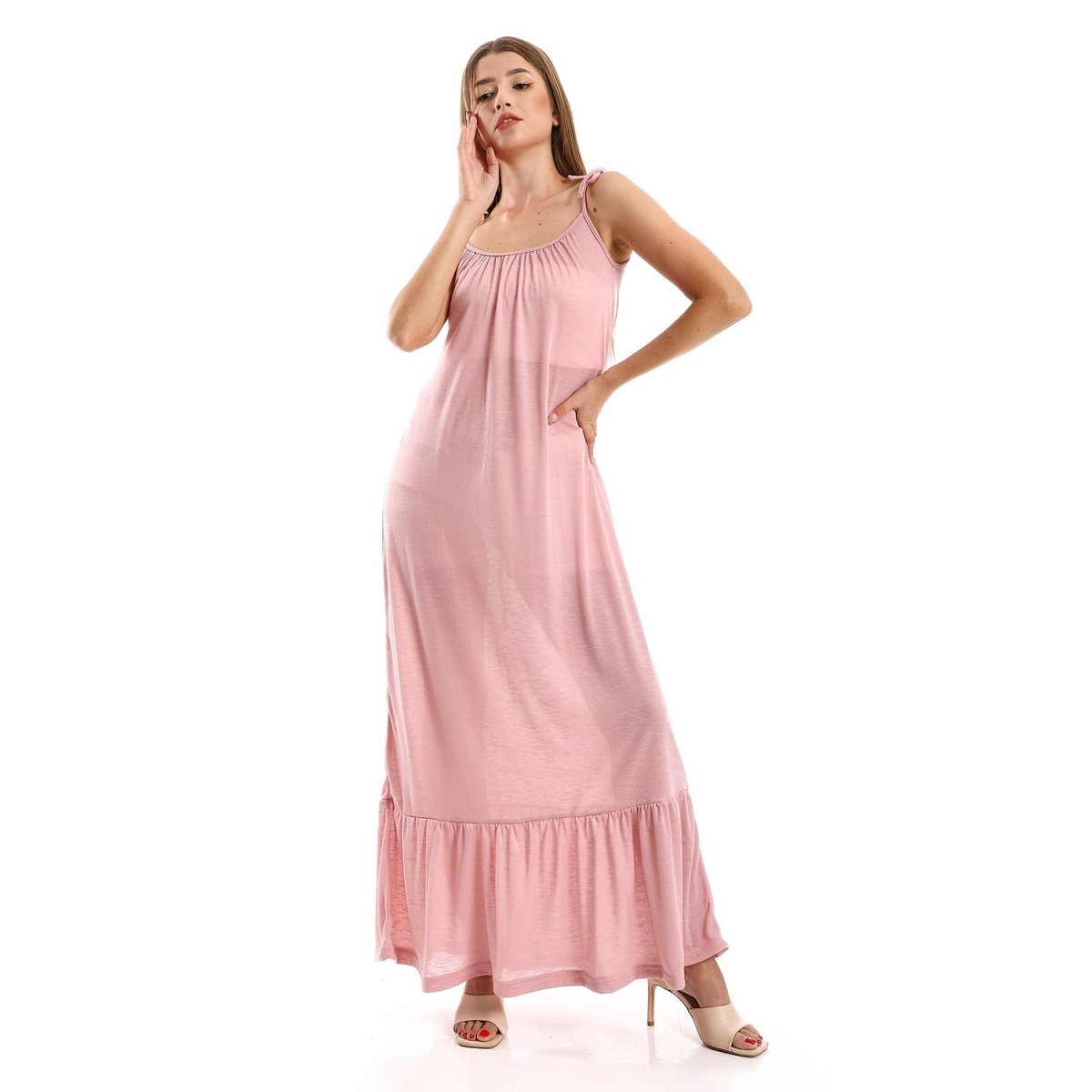 Dress Women's Casual Woven Collar Round Wide