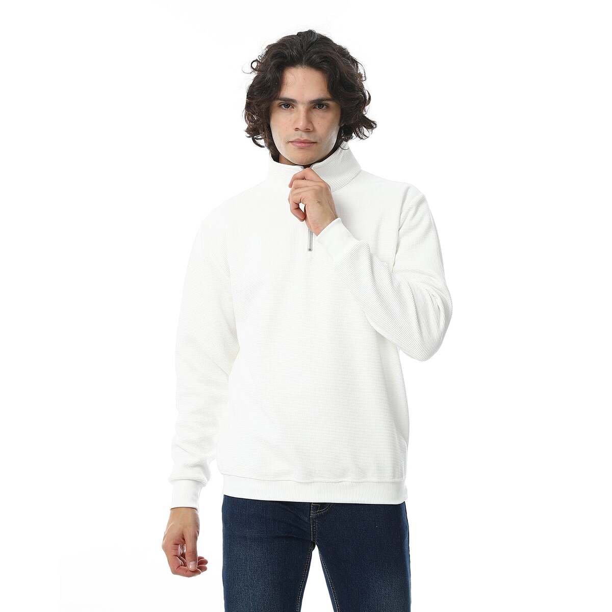 Sweatshirt Shirt Woven Zip