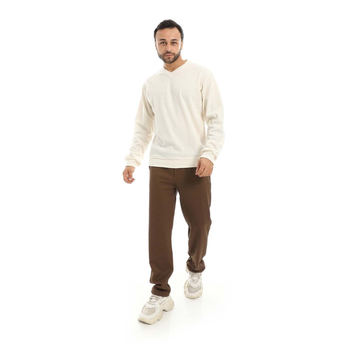 Pajamas Neckline In Pants Cotton Comfortable Without Collar