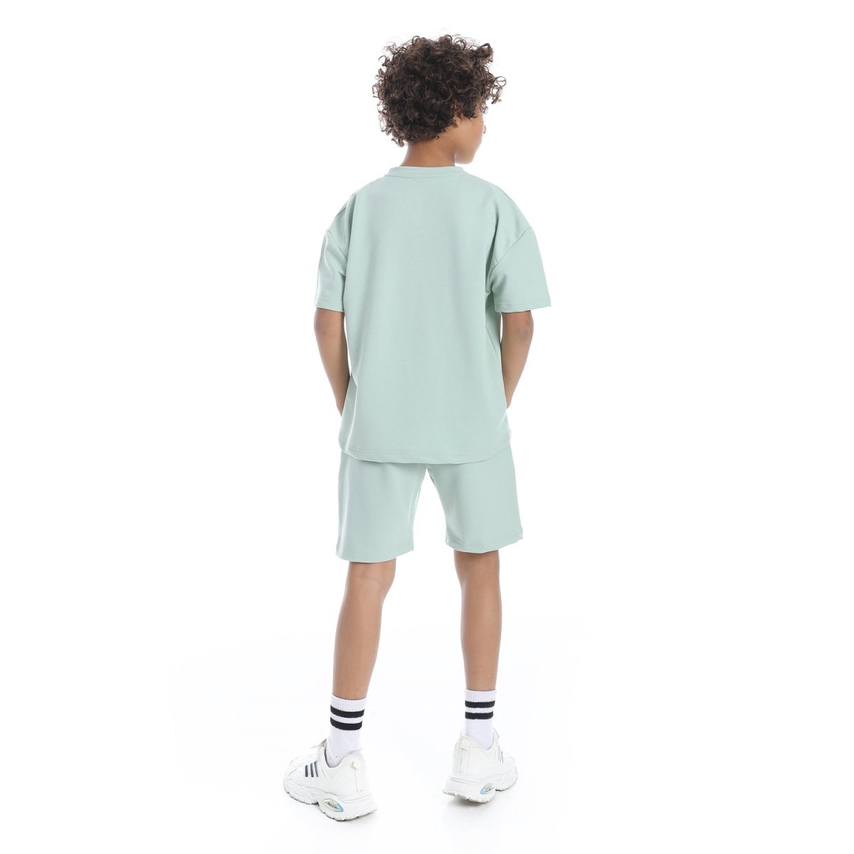 Set Pajamas Kids Summer Print Casual From Front Unisex