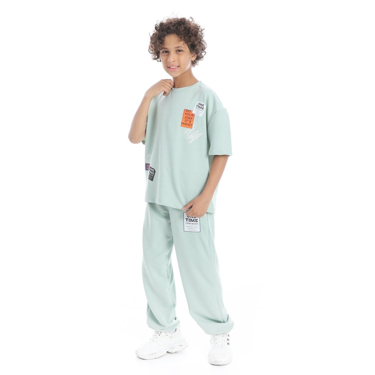 Set Pajamas Kids Summer Special Printed From Front Unisex