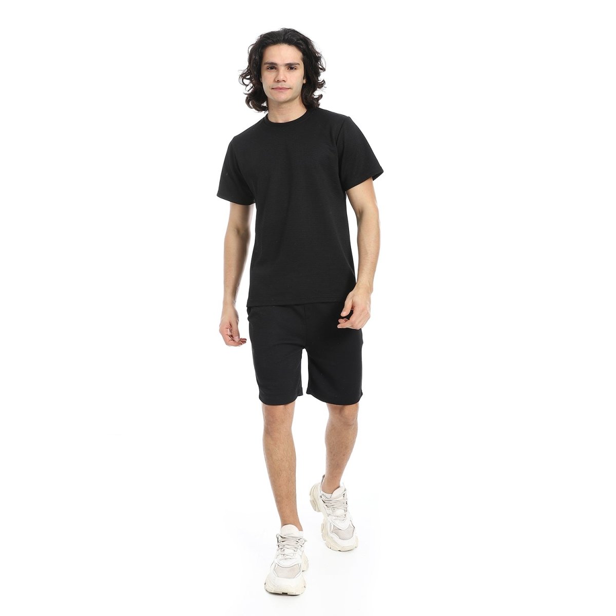 Set T-Shirt Shorts With Sleeves Short Patterned